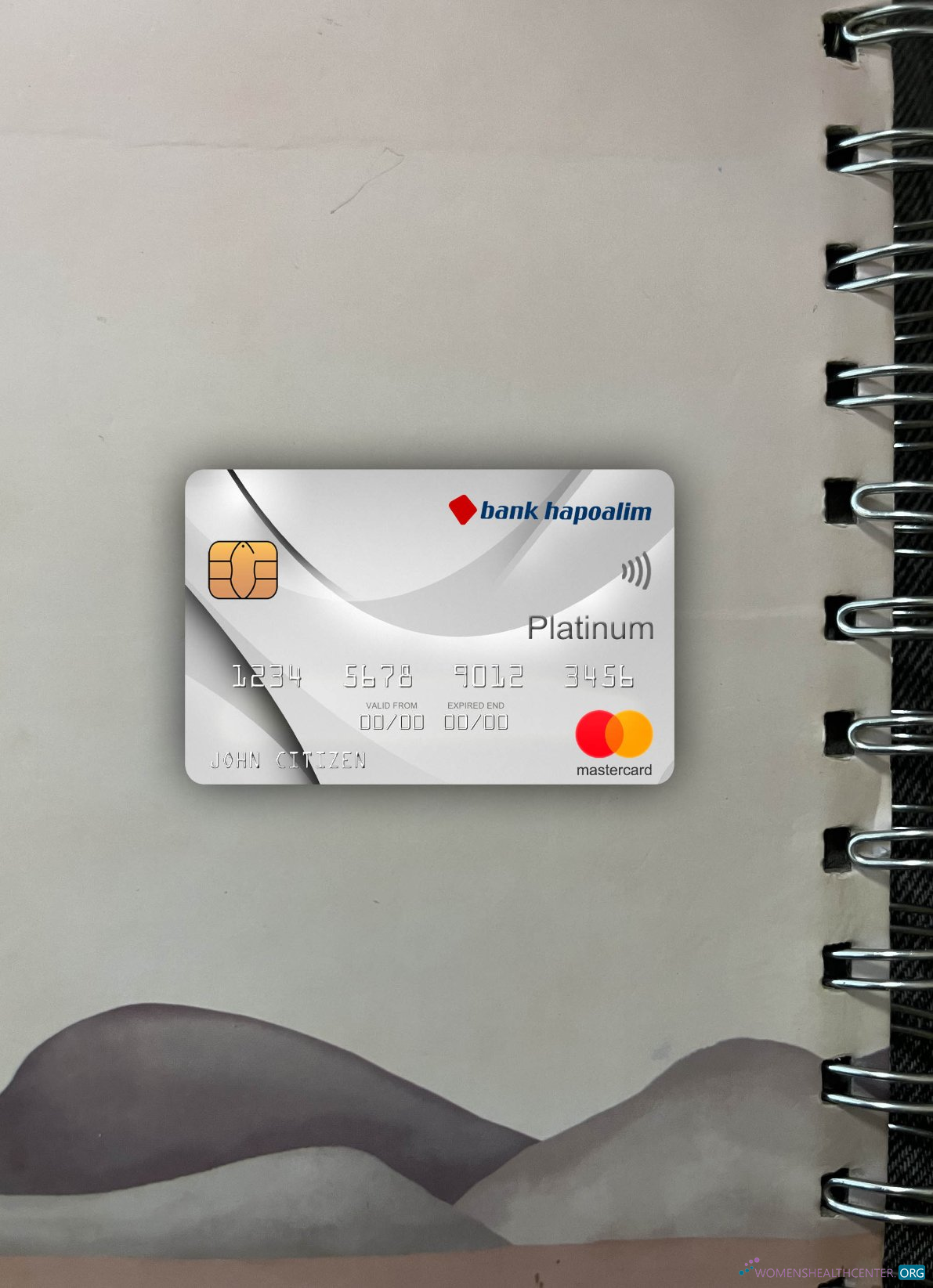 Download Israel Bank Hapoalim bank mastercard platinum photolook front Photoshop template